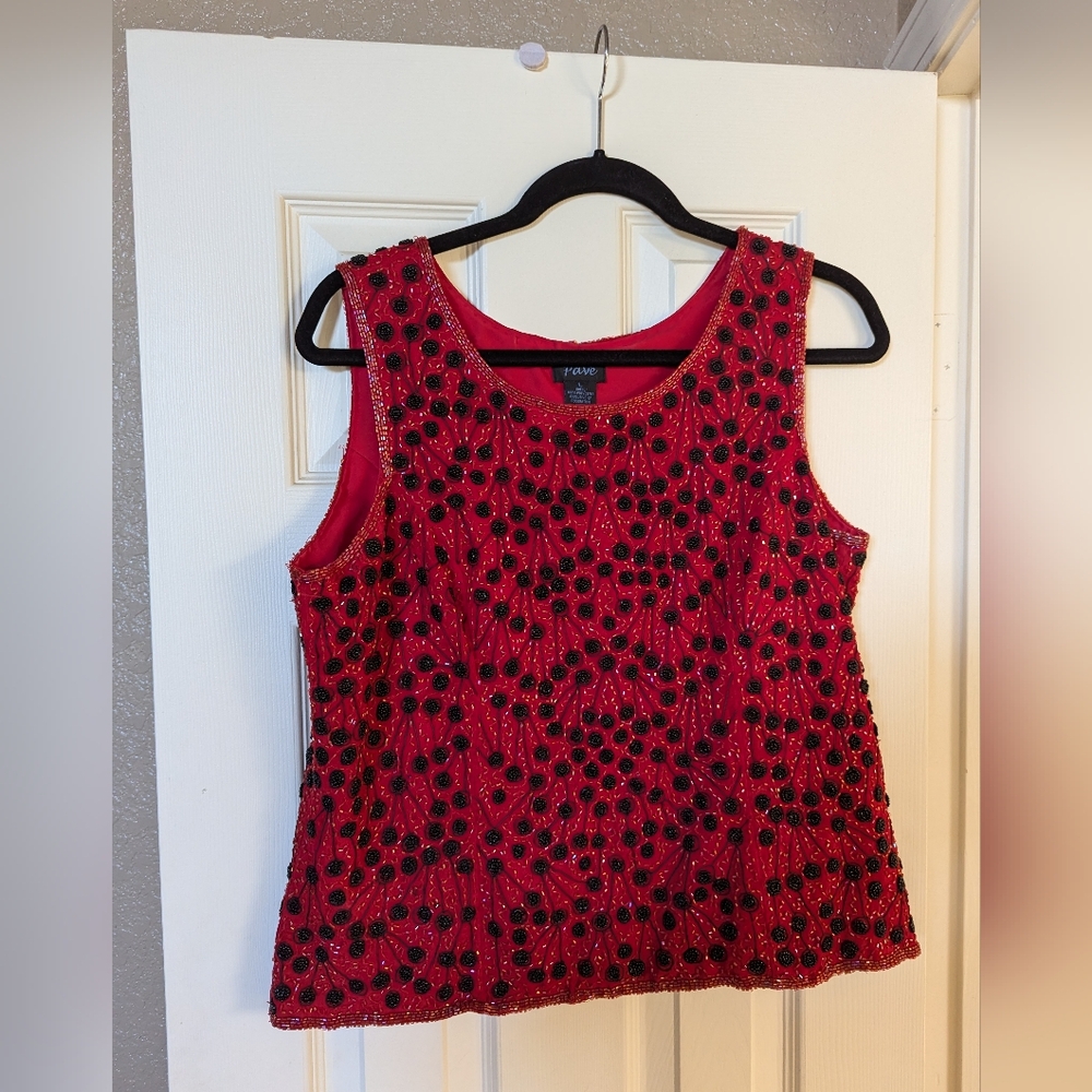 Pave Vintage Beaded Top